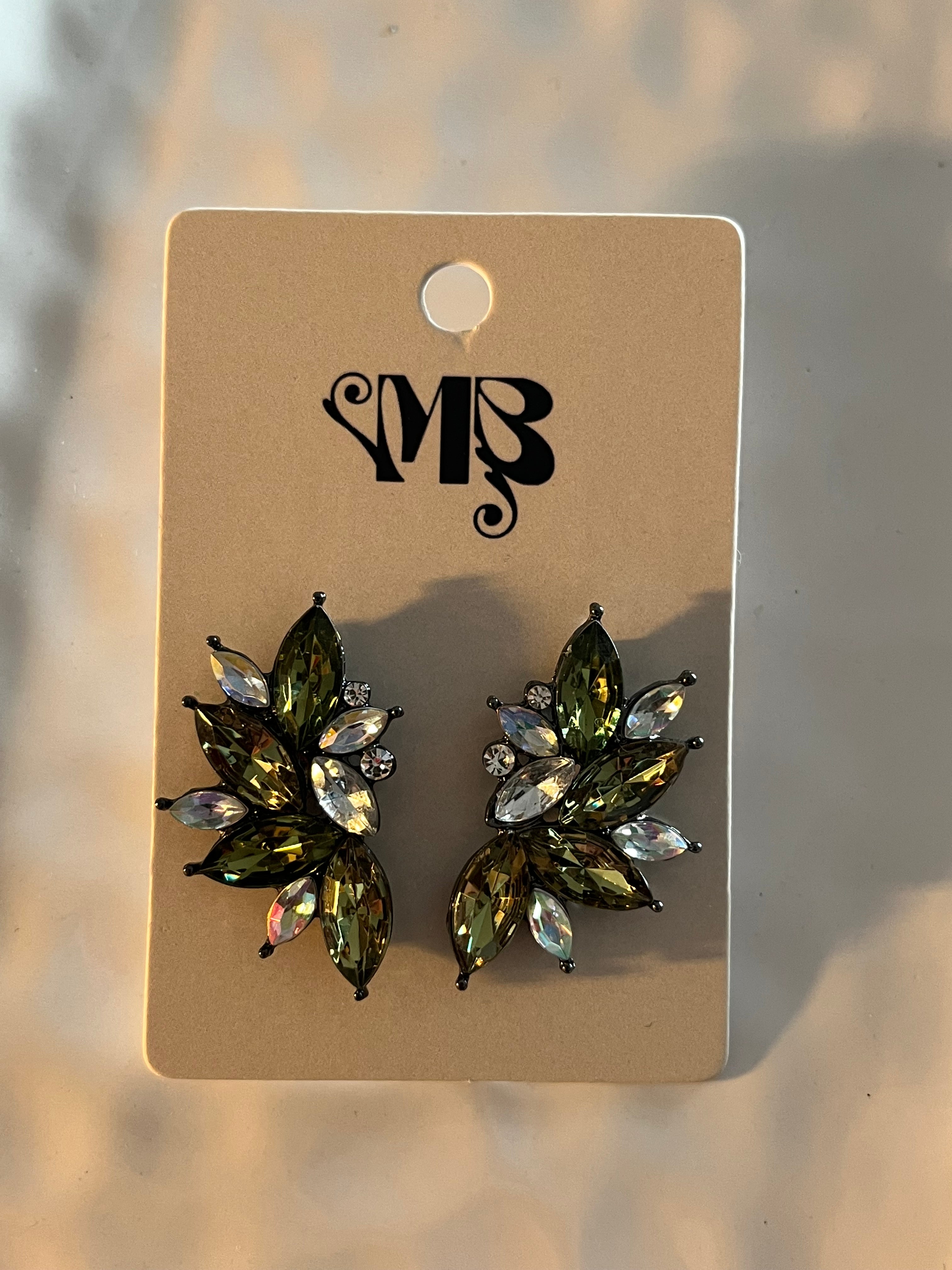 Aros clemencia verde