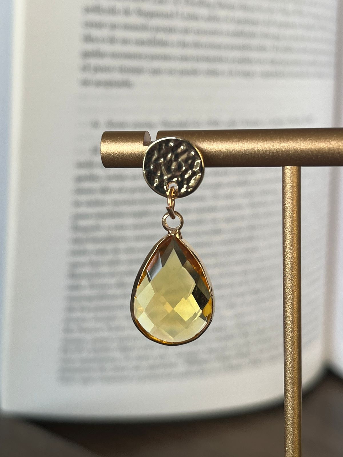 Aros Bendita-Piedra amarilla